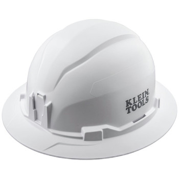 PROTECTIVE HEAD GEAR | Klein Tools 60400 Full Brim Style Non-Vented Hard Hat - White