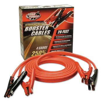 JUMPER CABLES AND STARTERS | Coleman Cable 086600104 20 ft. 4 ga, 500 amp Black Auto-Booster Cables