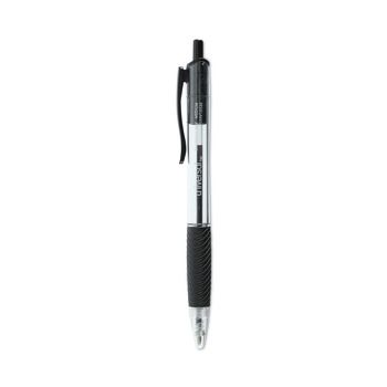 Universal UNV15530 Comfort Grip Retractable Medium 1mm Ballpoint Pens - Black (1 Dozen)