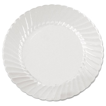 FOOD SERVICE | WNA WNA CW6180 Classicware Plastic 6 in. Plates - Clear (10 Bags/Carton, 18/Bag)
