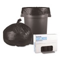 Trash Bags | Boardwalk H8647HKKR01 Low-Density 56 Gallon 0.6 mil 43 in. x 47 in. Waste Can Liners - Black (100/Carton) image number 1