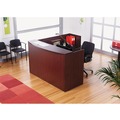 Alera ALEVA327236MY Valencia Series 71 in. x 35.5 in. x 29.5 in. - 42.5 in. Reception Desk with Counter - Mahogany image number 6
