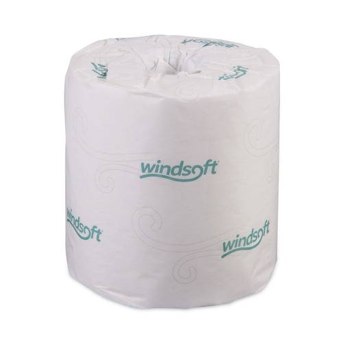 Windsoft WIN2240B 4 in. x 3.75 in., 2-Ply, Septic Safe, Bath Tissue - White (96 Rolls/Carton, 500 Sheets/Roll) image number 0