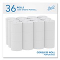 Scott 4007 Essential Coreless SRB Septic Safe 2-Ply Bathroom Tissue - White (36 Rolls/Carton, 1000 Sheets/Roll) image number 1