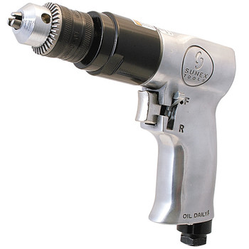 Sunex SX223 3/8 in. Reversible Air Drill with Geared Chuck