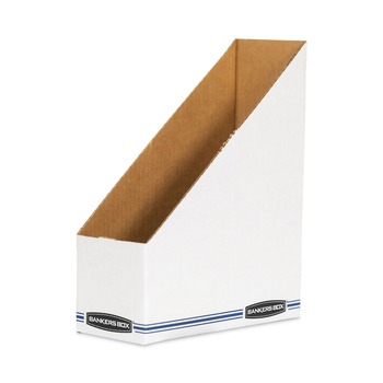 Bankers Box 10723 4 in. x 9 in. x 11.75 in. Corrugated Cardboard Magazine File - White (12/Carton)