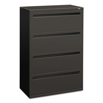 HON H784.L.S 700 Series 36 in. x 18 in. x 52.5 in. Four-Drawer Lateral File - Charcoal
