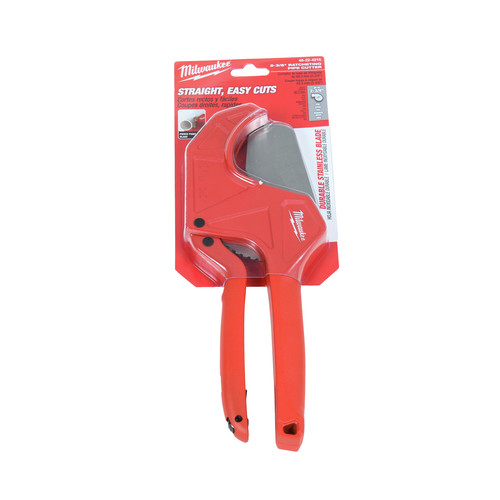 2 3/8" Ratcheting Pipe Cutter Straight Easy Cuts Durable Stainless Steel Blade 