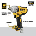 Dewalt DCF892B 20V MAX XR Brushless Lithium-Ion 1/2 in. Cordless Mid-Range Impact Wrench with Detent Pin Anvil (Tool Only) image number 4