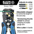 Cable and Wire Cutters | Klein Tools 11061 Wire Stripper / Wire Cutter for Solid and Stranded AWG Wire image number 5