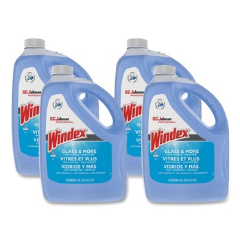 Windex 696503 Ammonia-D 1 Gallon Bottle Glass Cleaner (4/Carton)