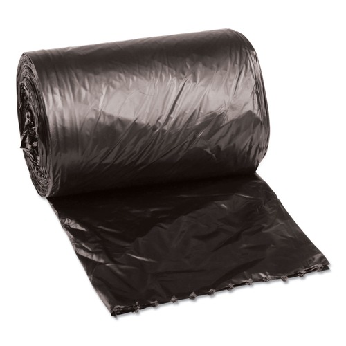 Trash Bags | Boardwalk H3417RKKR01 Light-Grade Can Liners, 17x17, .35 Mil, 4 Gal, Black (20/Rolls/Carton, 50 Bags/Roll) image number 0