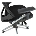 New Arrivals | Alera ALEEBW4213 EB-W Series Aluminum Base 275 lbs. Capacity Multifunction Pivot Arm Mesh Chair - Black image number 3