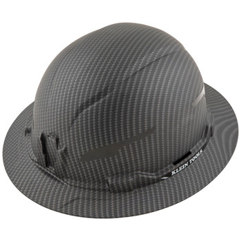 PROTECTIVE HEAD GEAR | Klein Tools 60345 Premium KARBN Pattern Class E, Non-Vented, Full Brim Hard Hat