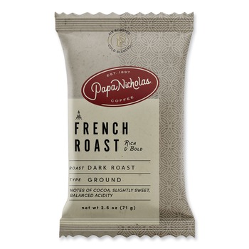 PapaNicholas Coffee 25183 French Roast Premium Coffee (18-Piece/Carton)