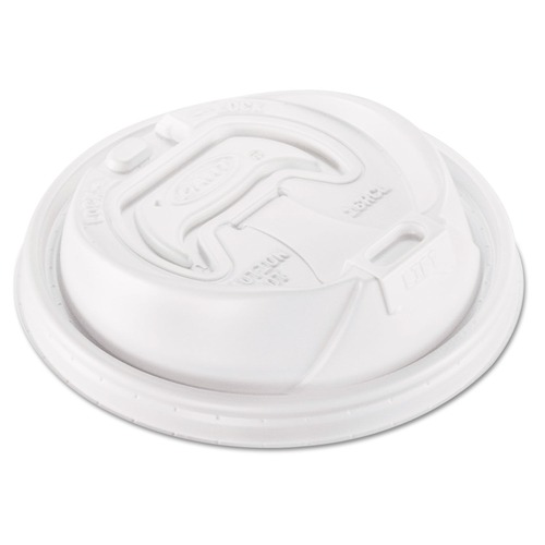 New Arrivals | Dart 16RCL Optima Reclosable Lid, 12-24oz Foam Cups, White (100/Bag, 10 Bags/Carton) image number 0