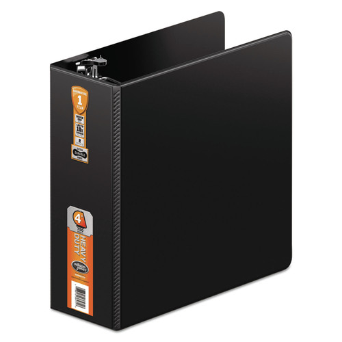 Wilson Jones W384-54BPP Heavy-Duty 3 Ring 4 in. Capacity 11 in. x 8.5 in. D-Ring View Binder with Extra-Durable Hinge - Black image number 0