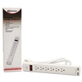 Innovera IVR71660 6 Outlet/2 USB Charging Port 1080 Joules Corded Surge Protector - White image number 6