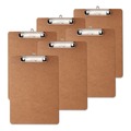 New Arrivals | Universal UNV05562 1/2 in. Capacity 8-1/2 in. x 12 in. Hardboard Clipboard - Brown (6/Pack) image number 1