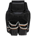 Tool Belts | Klein Tools 55912 Tradesman Pro 13 in. x 7.25 in. x 4.75 in. Modular Piping Tool Pouch with Belt Clip - Black/Gray/Orange image number 3