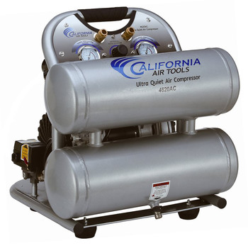 California Air Tools 4620AC 2 HP 4.6 Gallon Ultra Quiet and Oil-Free Aluminum Tank Twin Stack Air Compressor