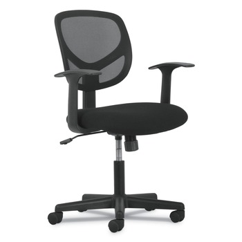 Basyx HVST102 1-Oh-Two 250 lbs. Capacity Mid-Back Task Chair - Black