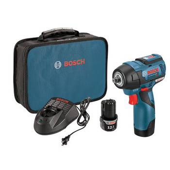 Factory Reconditioned Bosch PS82-02-RT 12V MAX 2.0 Ah Cordless Lithium-Ion EC Brushless 3/8 in. Impact Wrench Kit