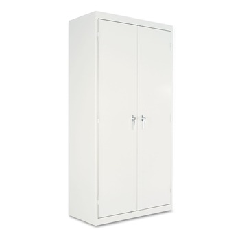 Alera ALECM7218LG 36 in. x 72 in. x 18 in. Assembled High Storage Cabinet with Adjustable Shelves - Light Gray