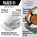 Hard Hats | Klein Tools 60105 Vented Cap Style Hard Hat - White image number 1