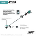 String Trimmers | Makita GRU01Z 40V max XGT Brushless Lithium-Ion 15 in. Cordless String Trimmer (Tool Only) image number 7