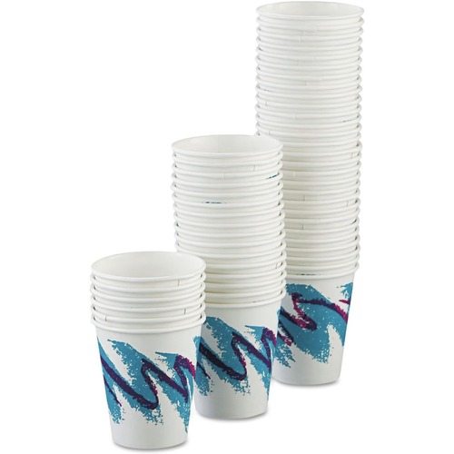 Cups and Lids | SOLO 376JZ-00055 Jazz 6 oz. Polycoated Paper Hot Cups (20 Bags/Carton, 50/Bag) image number 0
