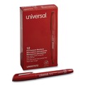 Universal UNV07072 Fine Bullet Tip Red Ink Pen-Style Permanent Markers (1 Dozen) image number 1