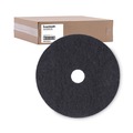 Cleaning and Janitorial Accessories | Boardwalk BWK4020BLA 20 in. dia. Stripping Floor Pads - Black (5-Piece/Carton) image number 1