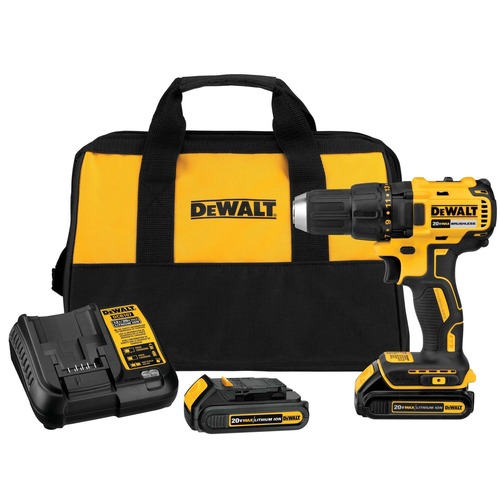Dewalt DCD777C2 20V MAX Brushless Lithium-Ion 1/2 in. Cordless Drill Driver Kit with 2 Batteries (1.5 Ah) image number 0