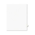 Avery 01423 11 in. x 8.5 in. Legal Exhibit Letter W Side Tab Index Dividers - White (25-Piece/Pack) image number 0
