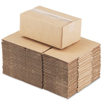 General Supply UFS1064 10 in. x 6 in. x 4 in. Fixed Depth Shipping Boxes - Brown Kraft (25/Bundle)