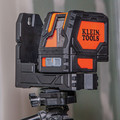 Laser Levels | Klein Tools 93LCLG Self-Leveling Green Cordless Cross-Line Laser with Red Plumb Spot image number 9