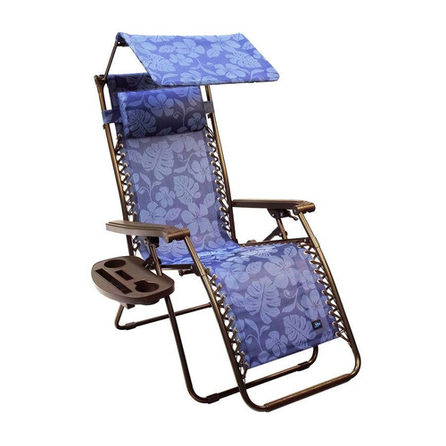 Bliss Hammock GFC-436WDB Bliss Hammock GFC-436WDB 360 lbs. Capacity 30 in. Zero Gravity Chair with Adjustable Sun-Shade - X-Large, Denim Blue image number 0
