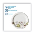 Dixie UX7WS Pathways 6-7/8 in. Medium-Weight Paper Plates - White/Green/Burgundy (125-Piece/Pack) image number 2