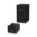 Alera 2806262 14 in. x 18 in. x 24.1 in. 2 Drawers: File/File Soho Vertical File Cabinet - Letter, Black image number 1
