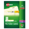 Avery 05966 TrueBlock 0.66 in. x 3.44 in. Permanent Adhesive File Folder Labels - White/Yellow (30-Piece/Sheet, 50 Sheets/Box) image number 0