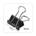 New Arrivals | Universal UNV10210VP Binder Clips in Zip-Seal Bag - Medium, Black/Silver (36/Pack) image number 3