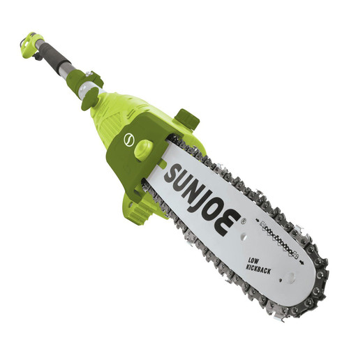 Sun Joe SWJ803E 8 Amp 10 in. MultiAngle Pole Chain Saw (Green)