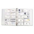 C-Line 61117 Tabbed Business Card Binder Pages, For 2 X 3.5 Cards, Clear, 20 Cards/sheet, 5 Sheets/pack image number 1