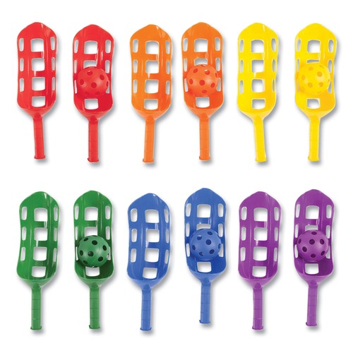 Champion Sports SBS1SET | 18-Piece Plastic Scoop Ball Set - Assorted Colors | Champion Sports 18-Pc. Plastic Scoop Ball Set - Asstd Colors