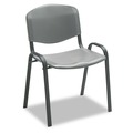 Safco 4185CH 250 lbs. Capacity Stacking Chairs - Charcoal/Black (4/Carton) image number 1