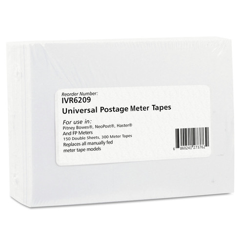 Innovera IVR6209 150 Sheets/Box, 2/Sheet 3.5 in. x 5.25 in. Postage Labels - White image number 0