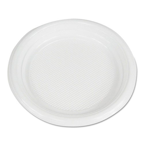 Bowls and Plates | Boardwalk BWKPLTHIPS6WH Hi-Impact 6 in. Plastic Dinner Plates - White (1000/Carton) image number 0