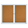 New Arrivals | Quartet 2124 Enclosed Cork Bulletin Board, Cork/fiberboard, 48-in X 36-in, Silver Aluminum Frame image number 0