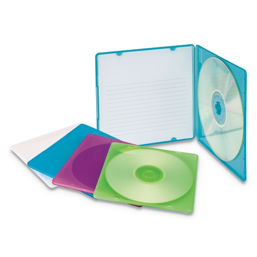 Innovera IVR81910 Assorted Colors Slim CD Case (10/Pack) image number 0